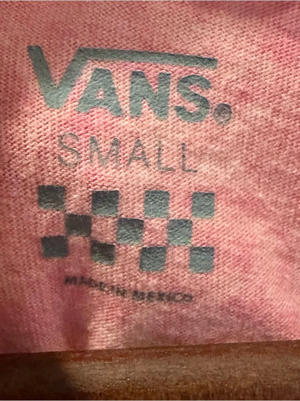 Vans Pink Acid Wash Short Sleeve Tied Knot Pullover Top Women’s Size Small - Picture 7 of 7